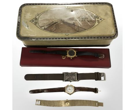 A small group of watches including Timex, Caravelle, etc.
