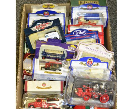 Die Cast Toys - various, including Days Gone Advertising vehicles; a French die cast Fire Tender; a City of Liverpool Fire Br