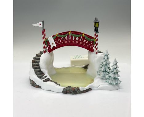 This hand painted porcelain bridge is item # 56.56720 includes battery operated AC/DC adapter attached. This item has its ori
