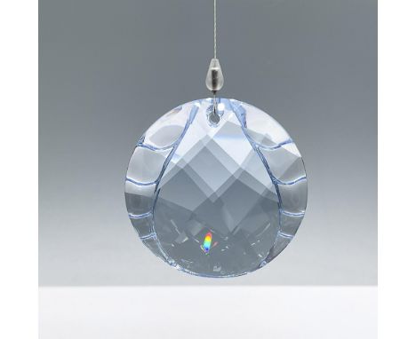 Beautiful light blue crystal ornament for SCS members. Swarovski etched backstamp. This item has its original box. Dimensions