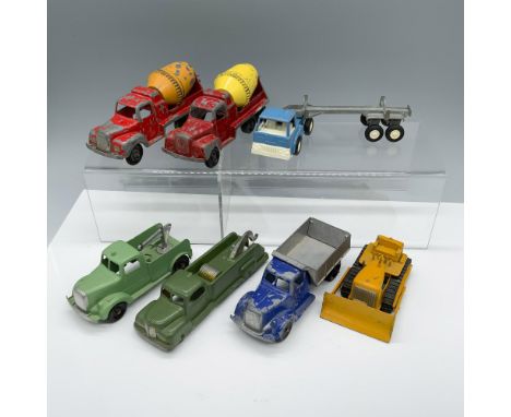 Adorable collection of Tootsietoy vehicles that are designed to be models typically used for excavating and building. Tootsie
