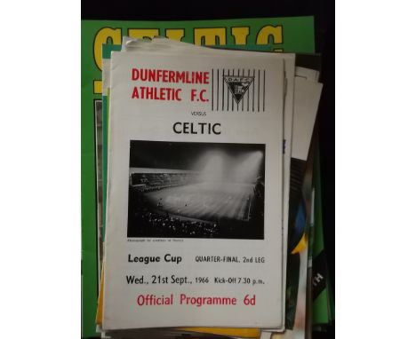 Small collection of Celtic home and away programmes. 56 in total dating mainly from the 1970's onwards but the odd earlier on