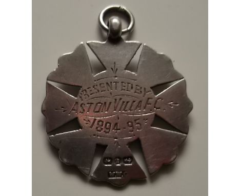 Very rare Silver medal inscribed Presented by Aston Villa 1894-95. The vendor believes that this was given out to staff to co