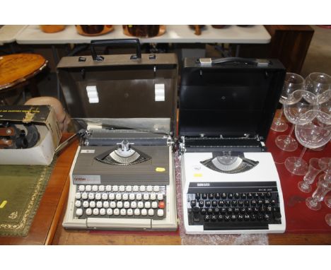 A Brother typewriter and another 