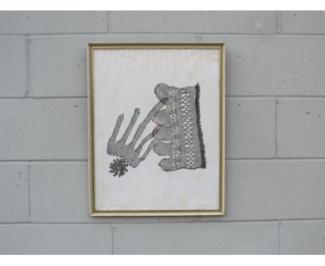 ANN SUTTON OBE (1935 - ) "Fat Man Meets Thin Lady" (1970)  Lithograph Edition 20/57.  Sutton's works are held by the Tate and