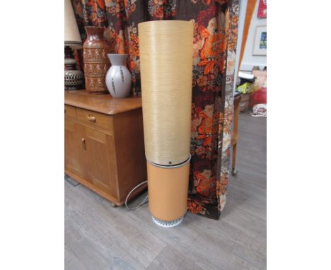 A Belling heater/lamp with spun fibreglass shade, c1960's.  120cm high. Collectors Electrical Item, See Information Pages. 