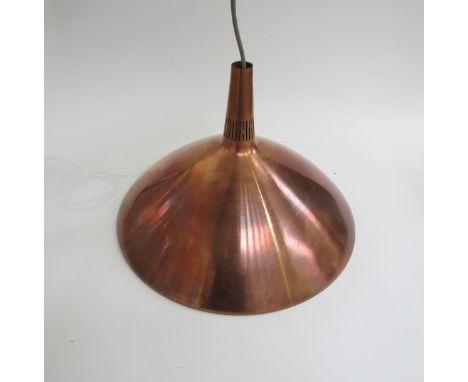 A Danish copper ceiling lamp. Fog &amp; Morup style. 40.5cm diameter (Collectors Electrical Item, See Information Pages) 