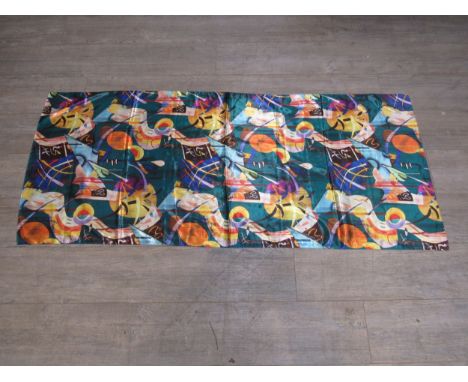 A Kandinsky style lady's silk scarf. 158cm x 69cm 