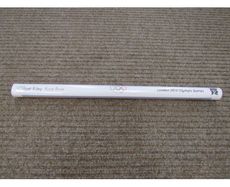 A London 2012 Olympic Poster, Bridget Riley 'Rose Rose' official off set lithograph, still sealed in original cellophane wrap