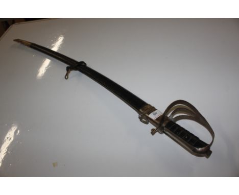 A vintage Indian sabre sword with scabbard