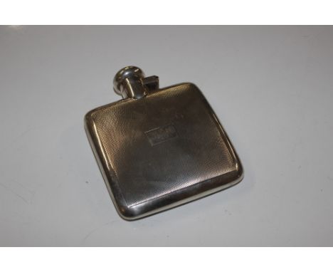 A silver hip flask initialled WGM dated 1940, approximately 112g