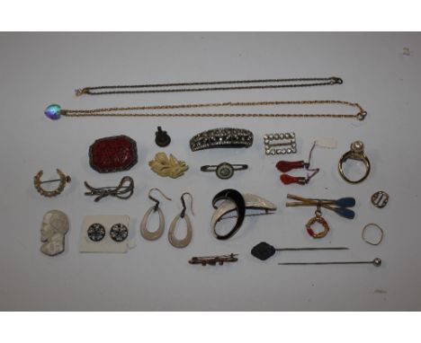 A Norwegian sterling silver and enamel decorated brooch, various other jewellery including brooches etc