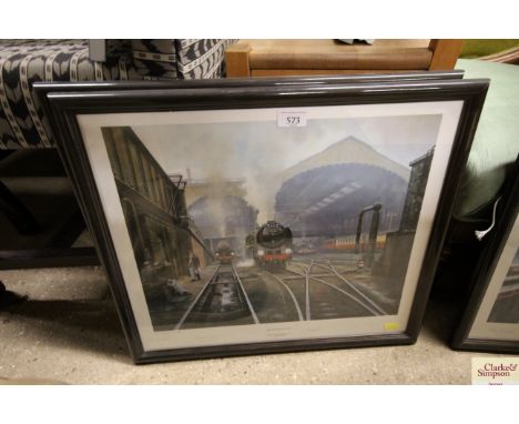 Malcolm Root, pencil signed limited edition print "The Continental Link" also signed by Power Superintendent Richard Hardy an