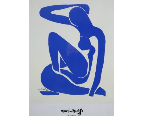 Matisse, Henri (1869 Le Château- 1954 Nizza) - Nu bleu I / Blue Nude I, Offset-Serigrafie nach den „gouaches découpées“, mit 