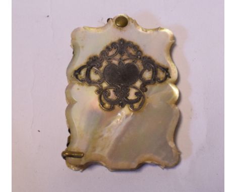 A Victorian mother of pearl and ivory notebook, a horn snuff box, similar lacquered snuff box and other similar (6)