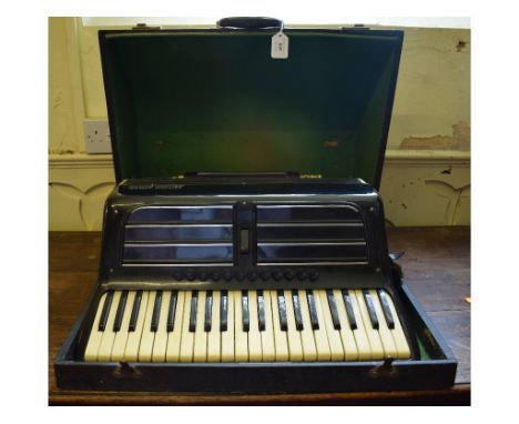 A Settimio Soprani piano accordion, in a carrying case