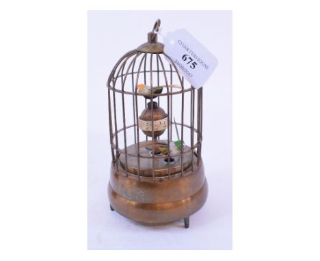 A singing bird automaton, 18.5 cm high   Condition report  Modern