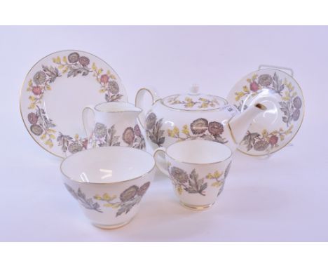 A Wedgwood Lichfield pattern part tea service, W4156, assorted Poole pottery, other ceramics and metalwares (qty)