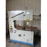 VERTICAL METAL CUTTING BANDSAW, ACRA MDL. KV-100, new 2004, 36" dp. throat, w/ blade welder, S/N V10