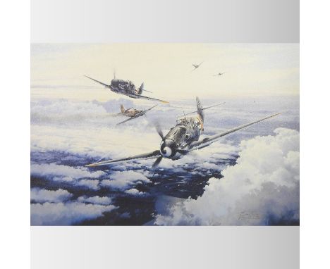 Robert Taylor *ARR, (b.1946) Knights of the Eastern Front, limited edition canvas print, 62 x 90cm, no. 4/75, bearing a stamp