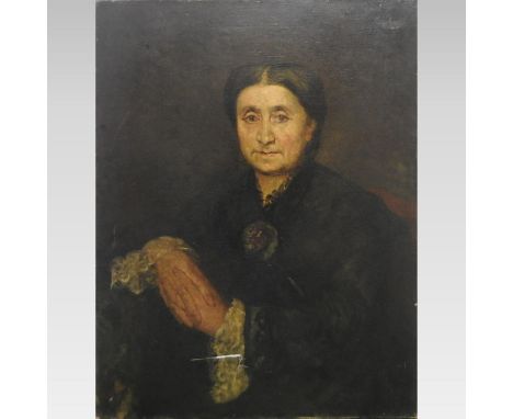 Manner of Gustave Courbet, (1819-1877), portrait of a lady, oil on canvas, 80 x 65cm