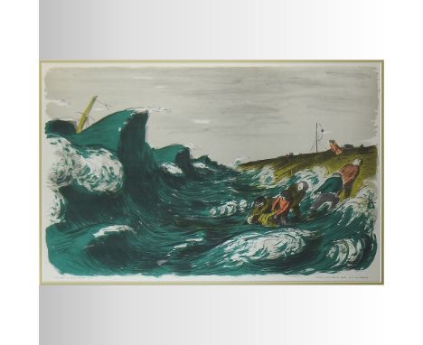 Edward Ardizzone *ARR, (1900-1979), The Wreck, lithograph, published 1953, 47 x 72cm. Edward Ardizzone was an official war ar