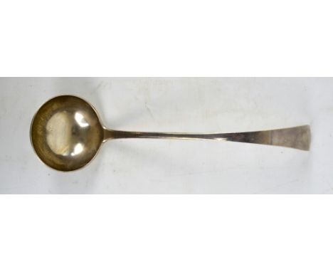 GEORGE JACKSON & DAVID FULLERTON; a George V hallmarked silver Old English pattern soup ladle with circular bowl, London 1913