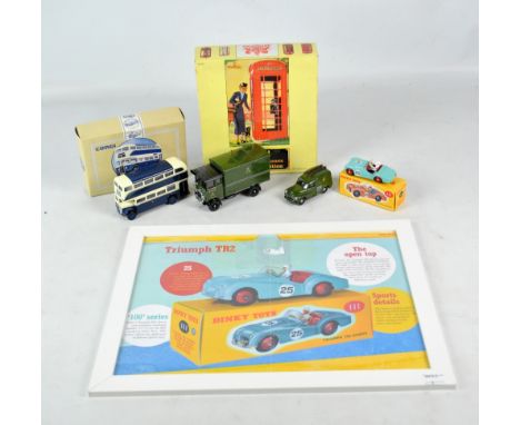 A boxed Corgi D15/1GPO limited edition Morris Minor and AEC Cabover Vans and 96982 Rochdale AEC Regent, also a modern boxed D