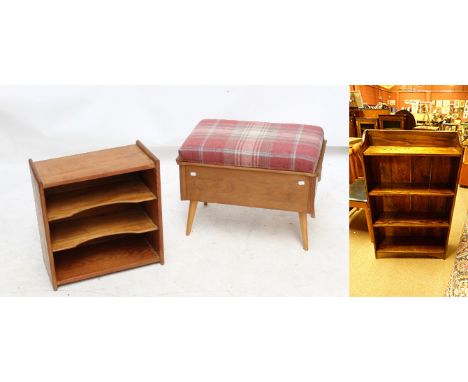 A George V pine Postmaster's three shelf cabinet from the Llandudno Central Post Office, with internal 'G.R' stamp, 52 x 51cm