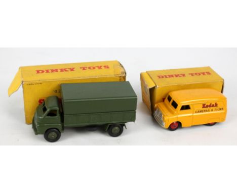 Two boxed Dinky Toys model vehicles, 480 Bedford 10-CWT Van 'Kodak' and 621 3-Ton Army Wagon (box af) (2).