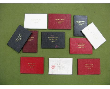 Sheffield United Season Ticket Booklets, Directors, Teams and Press, for John Street stand, for Mr. K. Lee 80-1, 81-2, 82-3, 