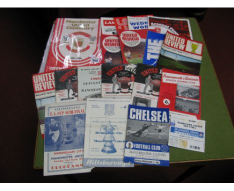 Manchester United Programmes 1956-7 F.A Cup Semi-Final v. Birmingham Official and Pirate Issues, 6th round at Bournemouth, v.