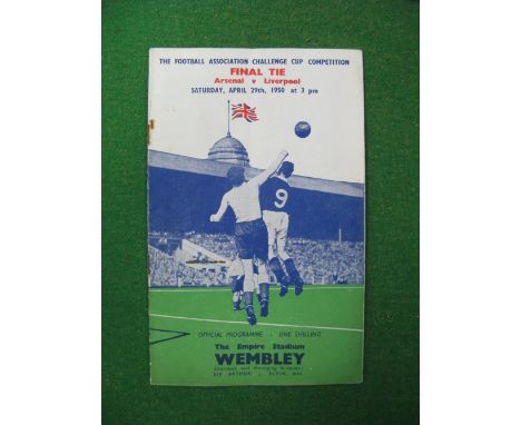 A 1950 F.A Cup Final Programme Arsenal v. Liverpool, (rusty staples).