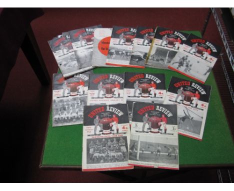 Manchester United Home Programmes, 48-9 v. Manchester City, 56-7 v. Anderlecht, Bilbao 57-8 v. Arsenal, Red Star, West Brom F