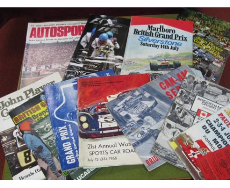 Motor Sports - Grand Prix Programmes, Brands Hatch 1970,72,78, Silverstone 73,79,2001. U.S.A 1966, 68 at Watkins Glen plus 67