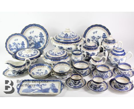 A large quantity of&nbsp;Royal Doulton and Booths Real Old Willow, including a large soup tureen and cover approx. d30 x h23c