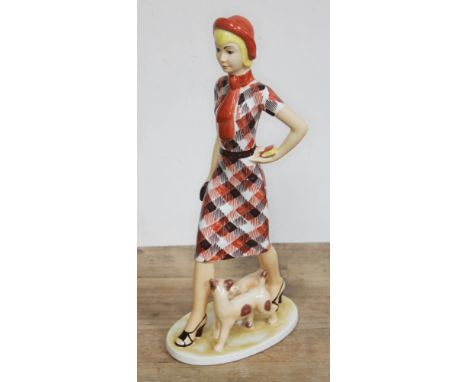 A Lenci Este ceramic figure Zizi, ltd edition 35/100, height 40cm. Condition - crack to base, otherwise ok.