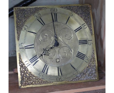 A 30 hour clock movement with 12" brass dial.  