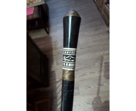 An Indian sword stick, circa 1900, length 91cm. 