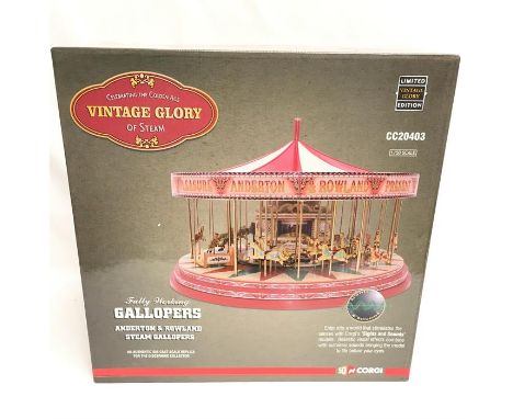 Corgi Vintage Glory of Steam 1/50 scale CC20403 Anderton and Rowland Steam Gallopers, Sights and Sound model with rotating pl