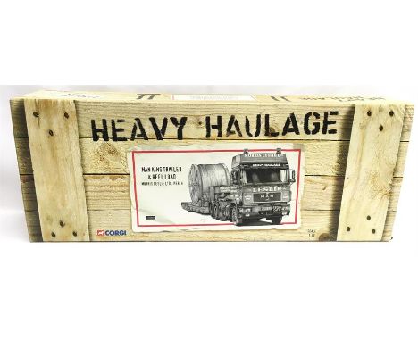 Corgi Heavy Haulage 1/50 scale CC12007 MAN King Trailer & Reel Load - Morris Lesli Ltd., Perth. M and boxed with limited edit