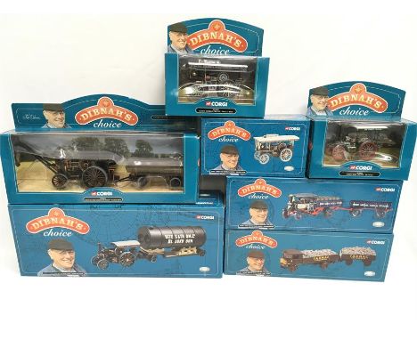 Seven Corgi Dibnah's Choice 1/50 scale models, includes CC20101 Fowler B6 Road Loco, Low Loader and Boiler - Norman E Box (Vu