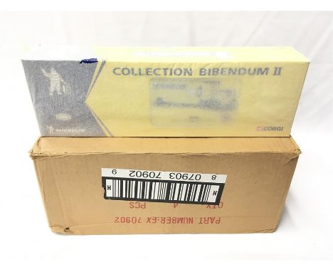 Trade box of four Corgi 1/50 scale Michelin Collection Bibendum II EX70902 Renault JL Avec Remorque Fruehauf - Michelin limit