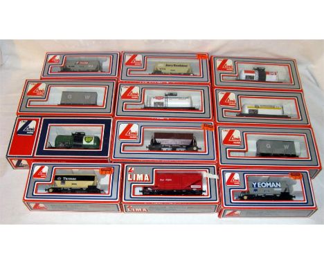 LIMA 12 x Hoppers, Vans and Tankers nos 2715, 2718, 2720, 2721, 5605 x 2, 5635, 5637, 5638, 5639 and 5653. Mint Models in Goo