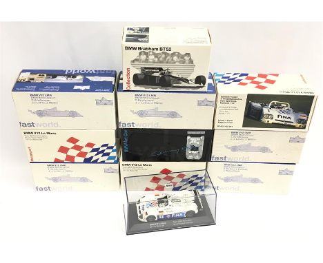 Selection of Minichamps 1/43 scale BMW V12 models: BMW V12 LMR 1999 Jenny Holzer Art Car; Winkelhock/ Cecetto/ Martini 24 h L