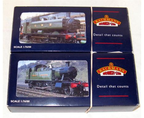 BACHMANN 2 x GWR Green Tank Engines - 32-127 Class 45XX 2-6-2T  #4550 and 32-200B Class 8750 0-6-0PT # 3715. Both Near Mint n