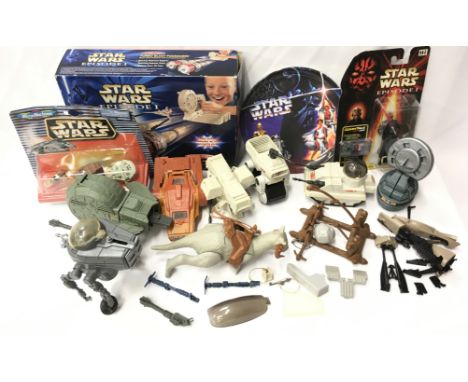 Selection of Kenner/ Palitoy Star Wars vehicles and accessories: Speeder Bike; Tauntaun; Ewok Assault Catapult; MLC-3 Mobile 