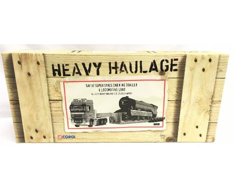 Corgi Heavy Haulage 1/50 scale CC13203 DAF XF Super Space Cab King Trailer and Locomotive Load - Allely’s Heavy Haulage Ltd. 