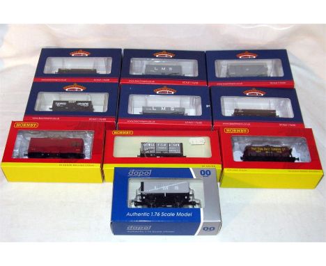BACHMANN/HORNBY/DAPOL - 10 Freight Wagons mainly LMS - Bachmann Nos 37- 035/088/478/803B/932 and 933 - Hornby R6530/6535 and 