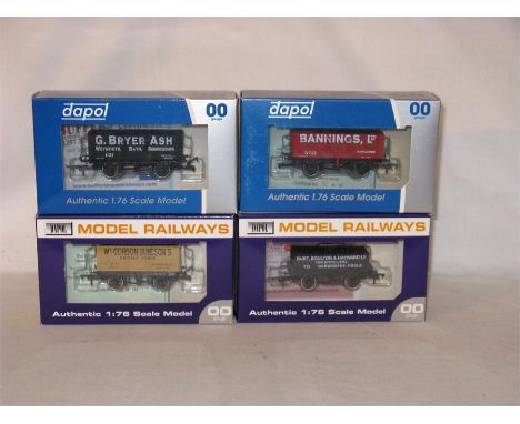 DAPOL Wessex Wagons and Buffers 4 x Limited Edition Freight Wagons - Bournemouth/ Poole/Boscombe - Wessex Wagons - Wm Cordon 